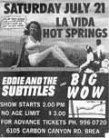 eddie and the subtitles, la vida hot springs, 
1979